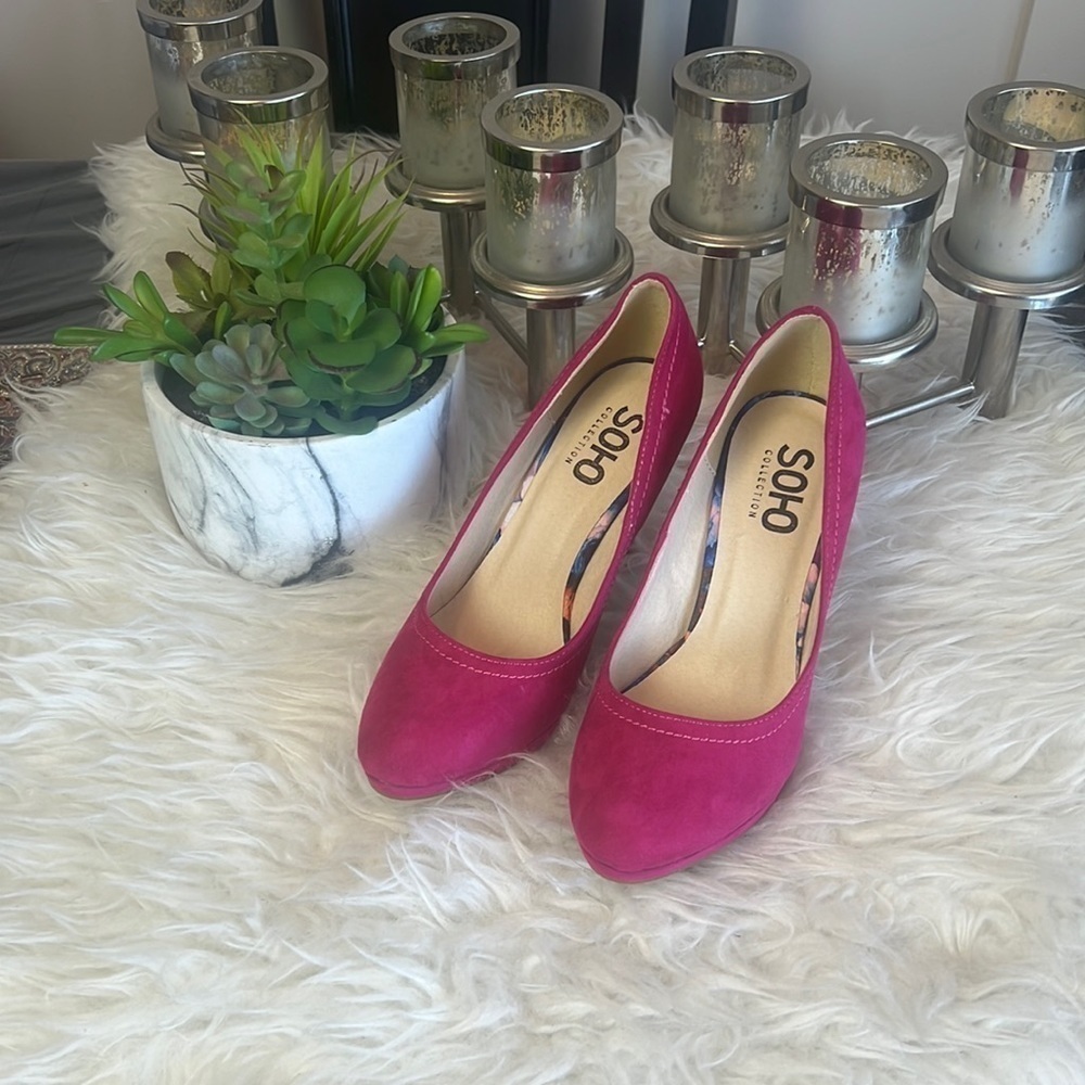 Soho Collection Women’s Classic Heels Hot Pink Pump Size EU 38